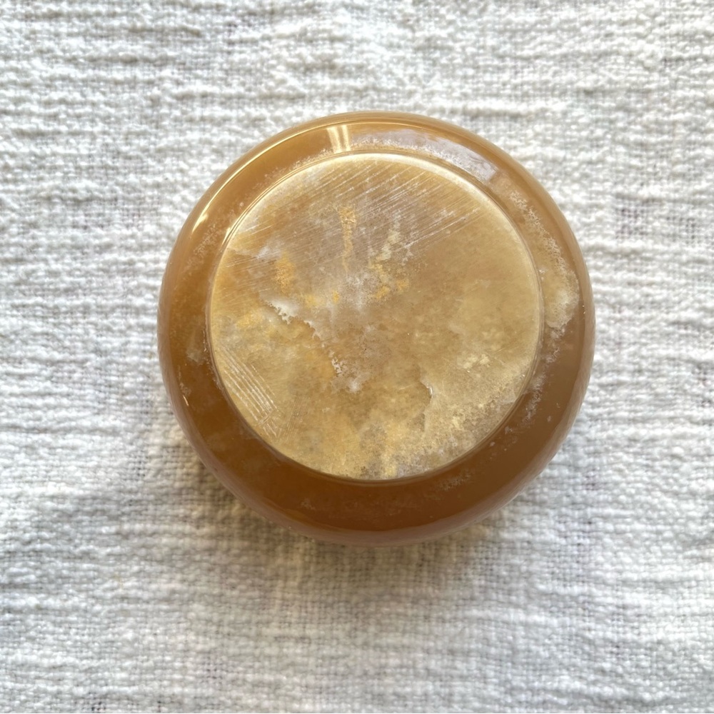 Vintage Polished Alabaster Lidded Bowl - Picture 14 of 14